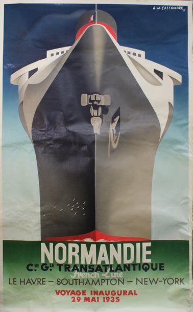 CASSANDRE (d’après) French Line. “NORMANDIE”. 1998 Mouron (Copyright) - Edition Distel...