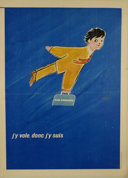 SAVIGNAC Raymond (1907- 2002) AIR FRANCE.”J’Y VOLE DONC J’Y SUIS”.1970 U & O, Paris...