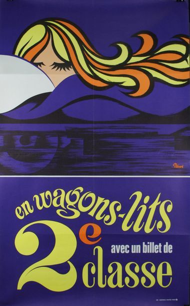SNCF (3 affiches) ABEL “BRETAGNE” - BÉNARD “WAGONS-LITS” - BEZOMBES “CÔTE D’AZUR”...
