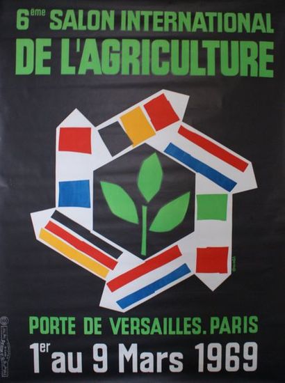 AURIAC & OMNÈS (4 affiches) SALON INTERNATIONAL DE L’AGRICULTURE.1969-1974-1979-1980...
