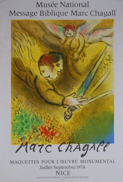 CHAGALL Marc (5 affiches) MUSÉE NATIONAL MESSAGE BIBLIQUE, Nice Imp.Mourlot (copyright),...