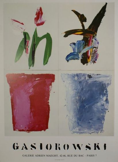 GASIOROWSKI Gérard (1930-1986) (5 affiches) GALERIE ADRIEN MAEGHT.1988 Ensemble de...