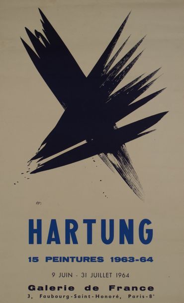 HARTUNG & MATHIEU (3 affiches) GALERIE DE FRANCE -GALERIE JOBBÉ-DUVAL et GALERIE...