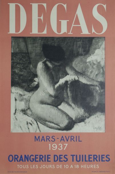 ORANGERIE DES TUILERIES DEGAS. Mars-Avril 1937 Mourlot imprimeur, Paris & Edition...