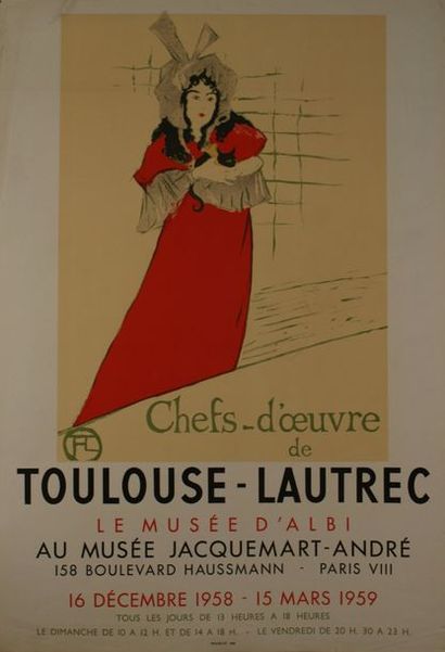 TOULOUSE- LAUTREC (d’après) TOULOUSE-LAUTREC.”Le Musée d’Albi au Musée Jacquemart-André”....