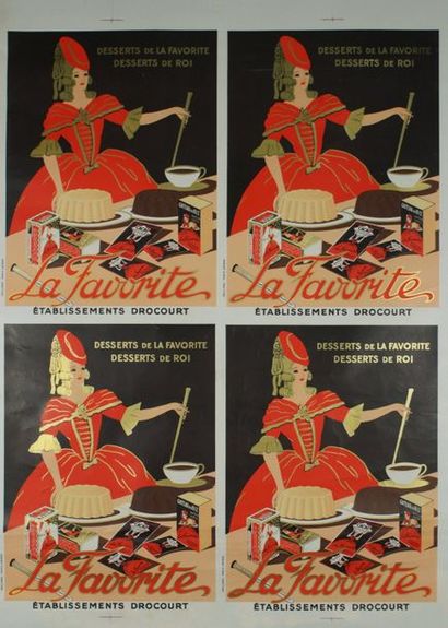 ANONYME DESSERTS DE LA FAVORITE DESSERTS DE ROI. Gaillard, Paris-Amiens -102 x 66...