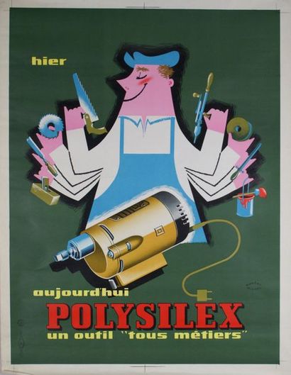 EVEN & ROBERT MICHEL (4 affiches) MOTEUR LEROY -POLYSILEX et BOURGEOIS (2) Etablissements...