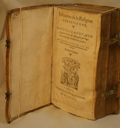 null Institution de la religion Chrestienne par Jean Calvin 1564 un volume