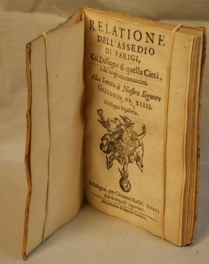 null Relatione dell' assedio di Parigi, Bologne 1591 un volume