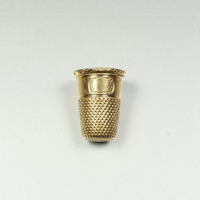 Antique thimble in 18K (750/oo) yellow gold....
