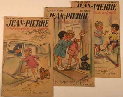 null Jean-Pierre, l’hebdomadaire de la famille 1938-1940 Rare et bel ensemble de...
