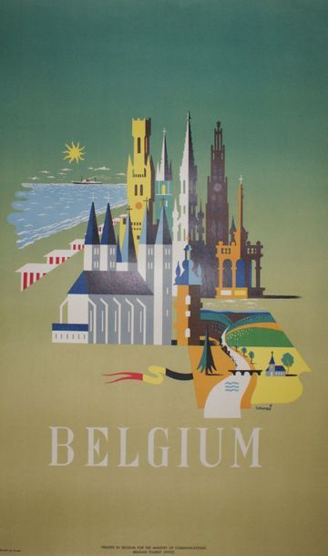 CONRAD Frédéric (1916-1982) (2 affiches) BELGIUM. Printed in Belgium for the Ministry...