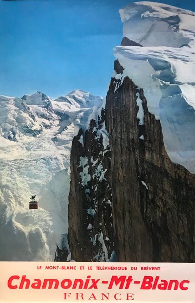 GAY-COUTTET & ANONYME (photos) (2 affichettes) CHAMONIX -Mt-BLANC.”Le Mont-Blanc...