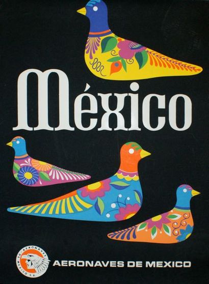 MEXIQUE (4 affiches) 4 affiches - Printed in Mexico - 90 x 60 cm (3) et 70 x 50 cm...