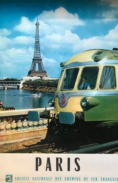 SCHALL.R & ROBERT VINCENT (photos) (2 affichettes) SNCF.”PARIS” & BATEAUX-MOUCHES...