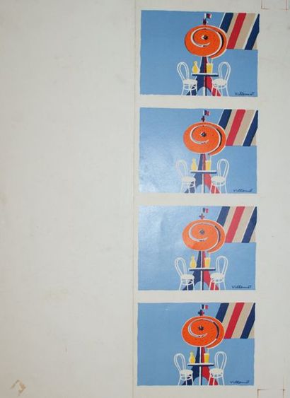 VILLEMOT Bernard (1911-1990) (3 affiches) LES AFFICHES DE VILLEMOT -TOUR EIFFEL &...