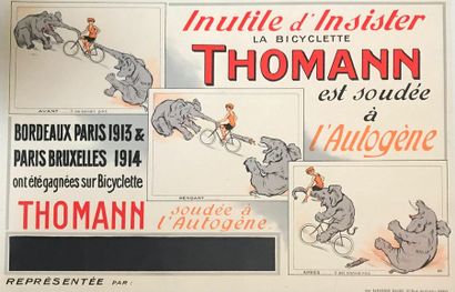 ANONYME INUTILE D’INSISTER C’EST UNE BICYCLETTE THOMANN. Affiches Nuez, Lille-Paris...