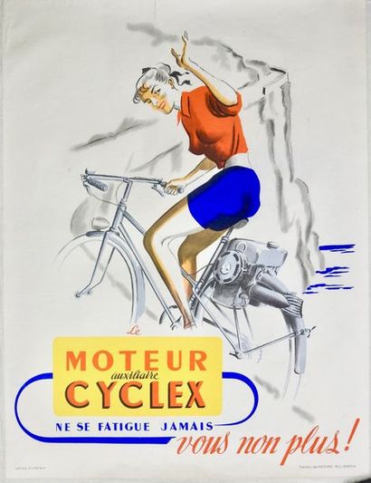 ANONYME LE MOTEUR CYCLEX Créations des Editions Paul Martial - Affiche d’intérieur...