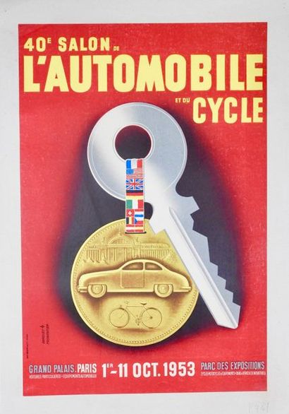 DEROUET FROMENTIER Grand-Palais, Paris .”40 ème SALON DE L’AUTOMOBILE et du CYCLE”....