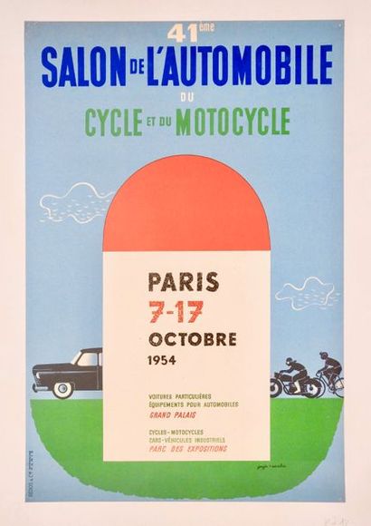 GOUJU & AMALRIC Grand-Palais, Paris .”41 ème SALON DE L’AUTOMOBILE et du CYCLE”....