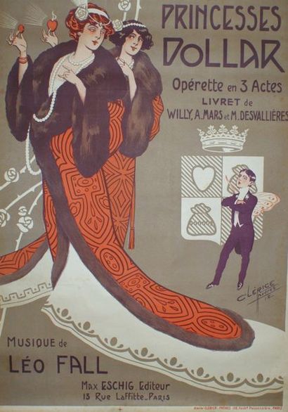 CLÉRICE Frères PRINCESSES DOLLAR.Opérette en 3 actes, musique de Léo Fall.1912 Max...