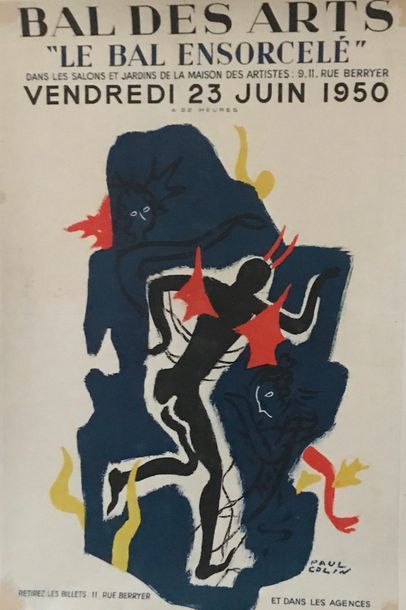 COLIN Paul (1892-1985) & MORETTI Raymond (1931-2005) (2 affiches) BAL DES ARTS.1950...