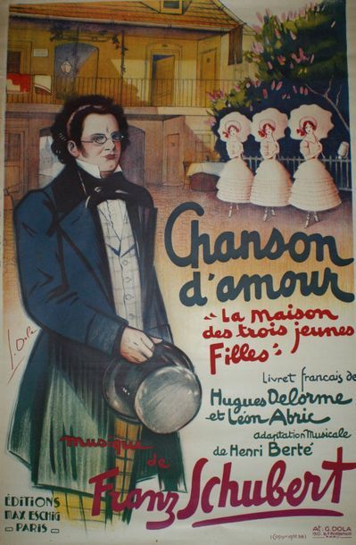 DOLA Georges (1872-1950) CHANSON D’AMOUR. “LA MAISON DES TROIS JEUNES FILLES”. Livret...