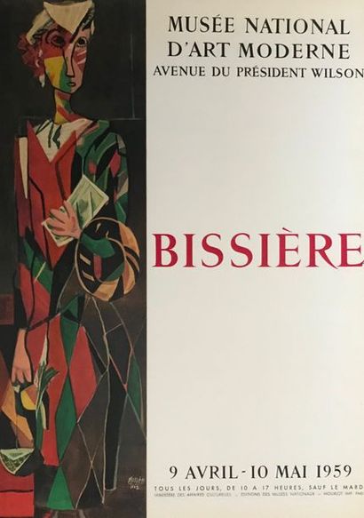 BISSIÈRE Roger (d’après) MUSÉE D’ART MODERNE, PARIS.AVRIL-MAI 1959 Imprimerie Mourlot,...