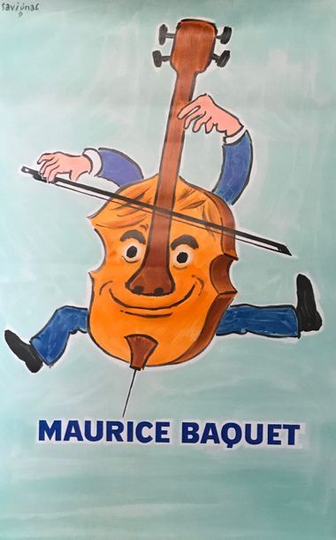 SAVIGNAC Raymond (1907- 2002) (2affiches) MAURICE BAQUET.1983 Imp.IPA, Champigny...