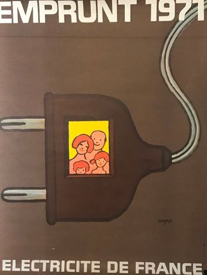 SAVIGNAC Raymond et VILLEMOT Bernard (3 affiches) EMPRUNT 1958- OBLIGATIONS 1969...