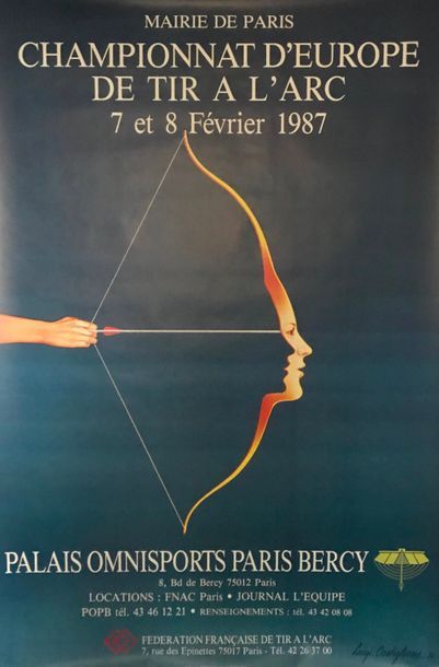 CASTIGLIONI - SPAHN & Divers (3 affiches) LE CADRE NOIR - CHAMPIONNAT DE TIR A L’ARC...