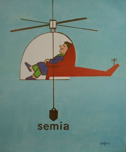 SAVIGNAC Raymond (1907- 2002) SEMIA Sans mention de l’imprimeur (offset) - 47 x 47,5...