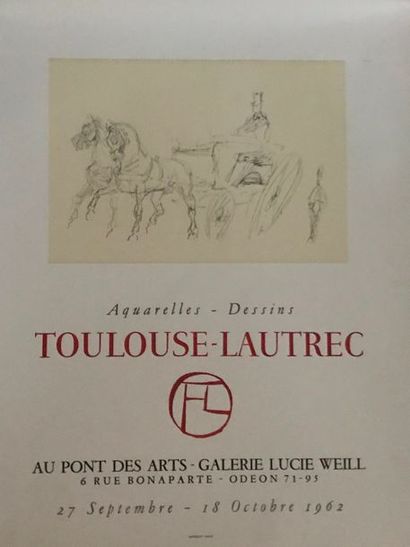 TOULOUSE-LAUTREC (d’après) (4 affiches) Ensemble de 4 affiches - Imprimerie Mourlot,...