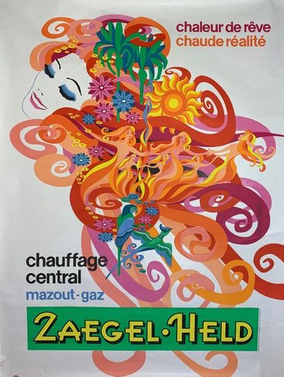 FONTENEAU J.M ZAEGEL-HELD.”CHAUFFAGE CENTRAL”.Vers 1969 Imp.Bedos, Paris et Promoconseils...
