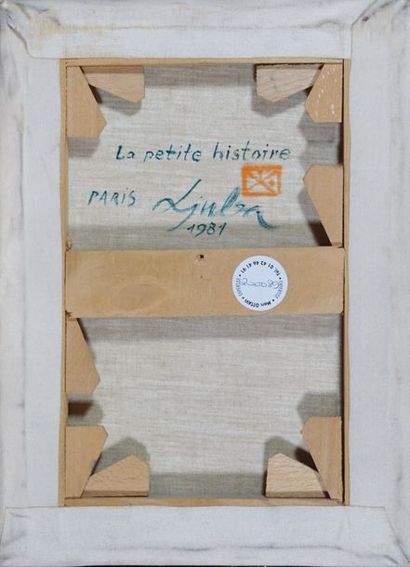 LJUBA (1934-2016). La Petite histoire, 1981. Huile sur toile. Signée, datée, titrée...