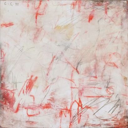 Christian GRELIER (né en 1960). Trois œuvres, 1999. Peinture et crayon sur papier....