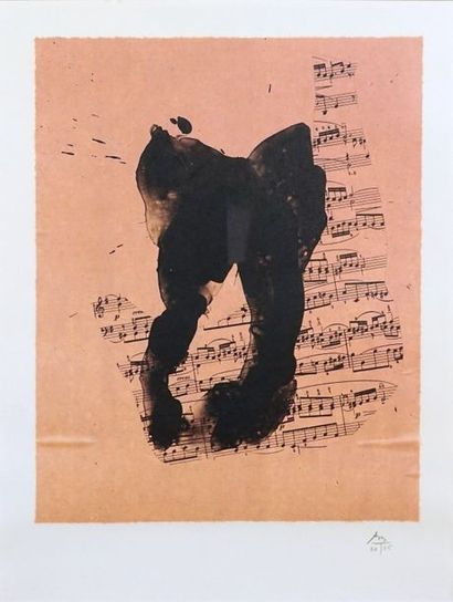 Robert MOTHERWELL (1915-1991). Music for J.S. Bach, 1989. Lithographie sur Chine...