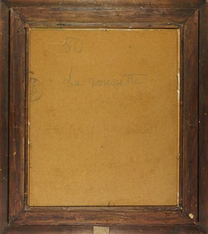 Jean-Gabriel DOMERGUE (1889-1962). La roussette. Huile sur isorel. Signée en bas...