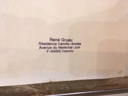 René GRUAU (1909-2004). Rome. Feutre et encre. Non signé. Cachet « René Gruau » au...