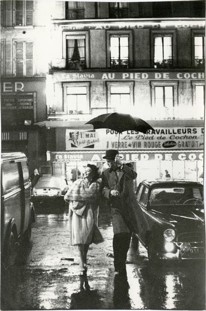 France Au Pied de Cochon, la « sœur de Suzy Parker », Paris, 1959.. Tirage argentique...