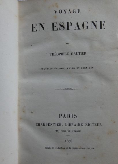 GAUTIER (Théophile). Militona. Paris, Desessart Editeurs, 1847. In-8, demi-veau olive...