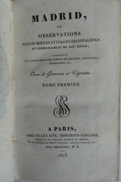 GUIDES FRANÇAIS, ESPAGNOL ET JAPONAIS DE VOYAGES EN ESPAGNE. Anonyme. MADRID ou Observations...