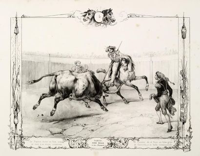 ADAM (Victor). 
 Combats de taureau. Douze sujets dessinés d'après nature - Corrida...