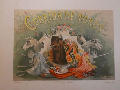 PEREA (D.). 
 Corrida de toros. Madrid, Boronat y Satorre, [ca 1894]. Album in-folio...