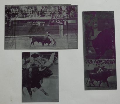 ORDONEZ & AMADA. 7 plaques métalliques représentant des scènes de corrida.. S.l.,...