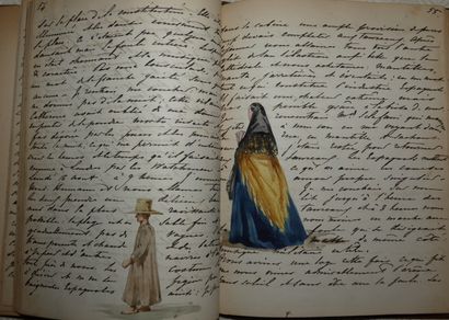 Manuscrit / DELESSERT (Cécile, comtesse de Nadaillac). Récits de voyages dans les...