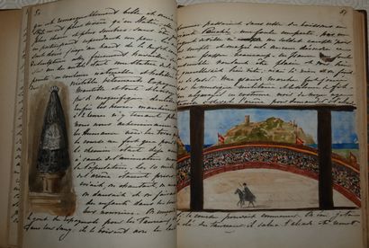 Manuscrit / DELESSERT (Cécile, comtesse de Nadaillac). Récits de voyages dans les...