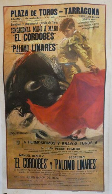 EL CORDOBES (Manuel Benitez) & PALOMO LINARES. Plaza de toros. Tarragona. Domingo...