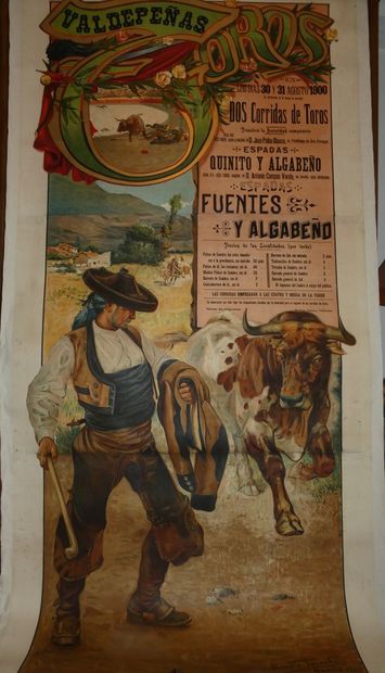 VALDEPEÑAS. 
 Espadas / Quinito, Albageño, Fuentes... Madrid, Porset, 1900Beautiful...