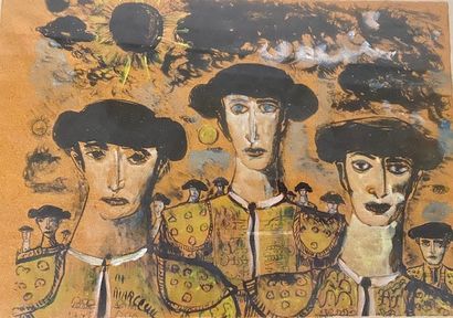 MARCEAU (Marcel) dit le mîme Marceau (1923-2007) Trois portraits de toreros perdus...